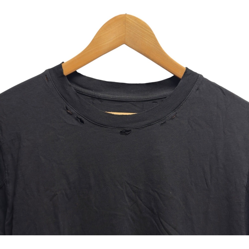 Zadig & Voltaire Women's Sz 1 (Small) Distressed Black Short Sleeve T-Shirt‎ euc